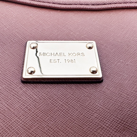 Michael Kors Brown 13” Laptop Bag with Strap and Gold Hardware - Picture 4 of 6